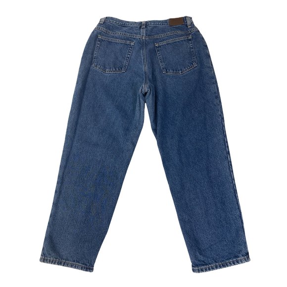 LL Bean Blue Jeans Vintage Flannel Lined Plaid Relaxed Pants Womens 16P - Picture 2 of 11